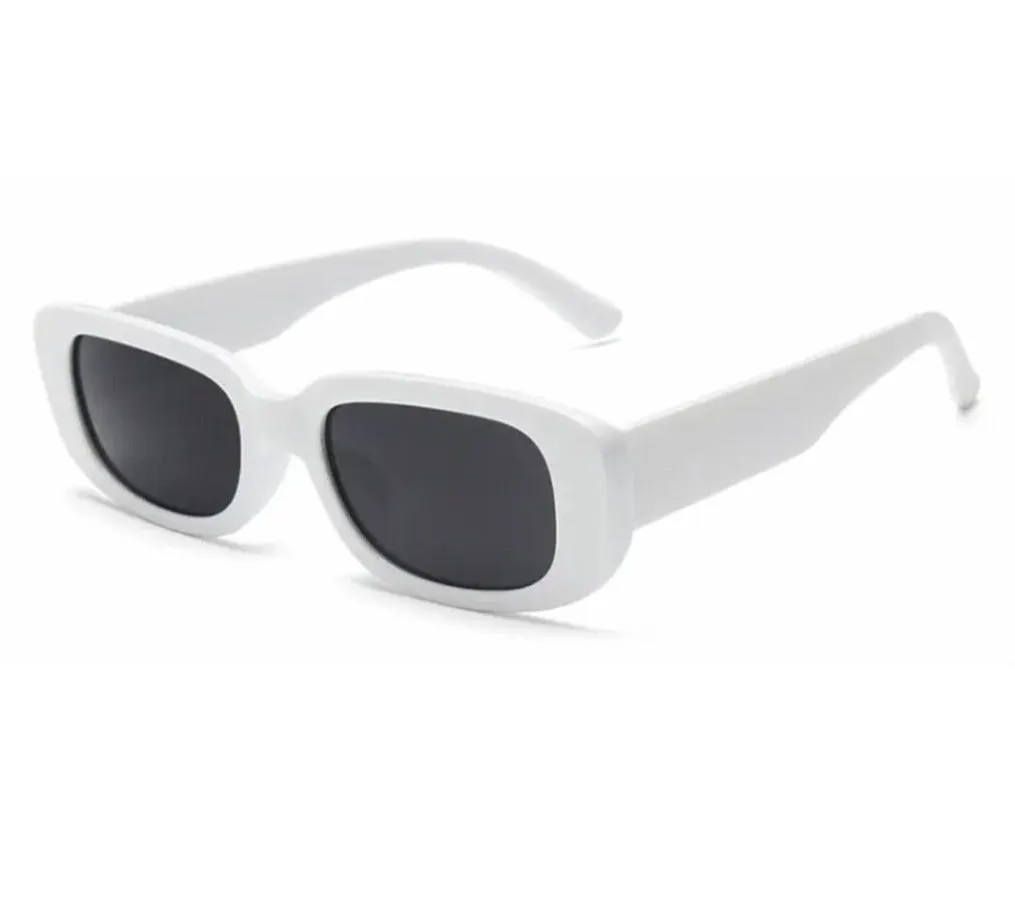 Modern White Frame Sunglass S4432162