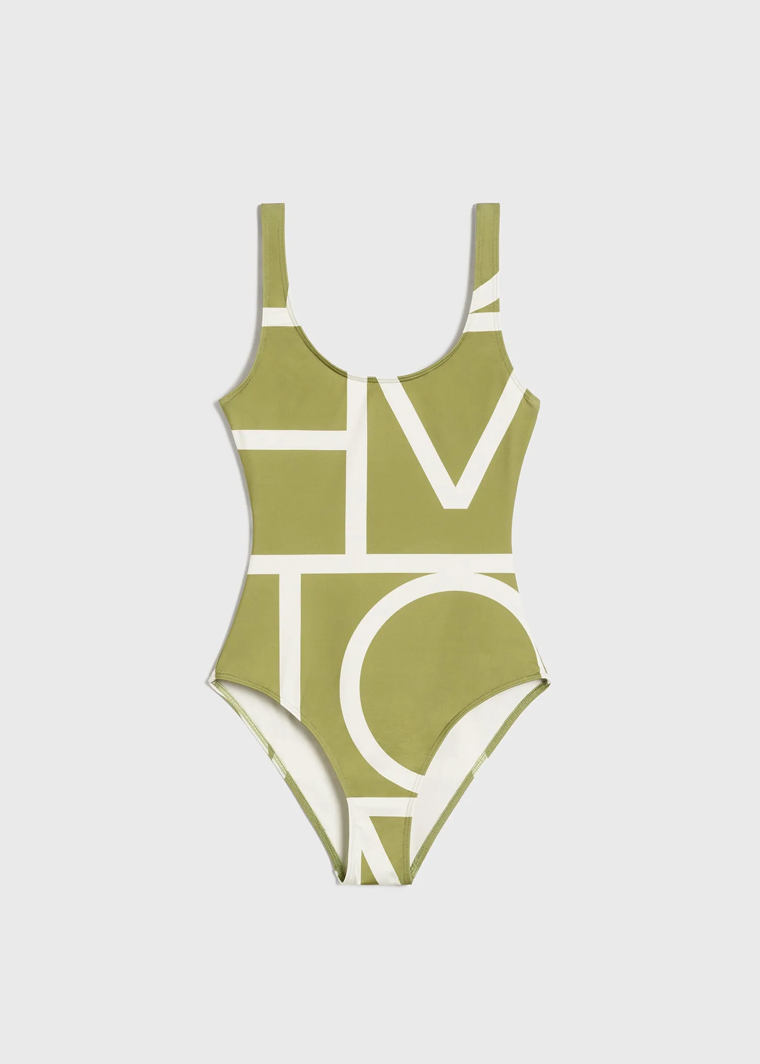 Monogram swimsuit melon/ecru