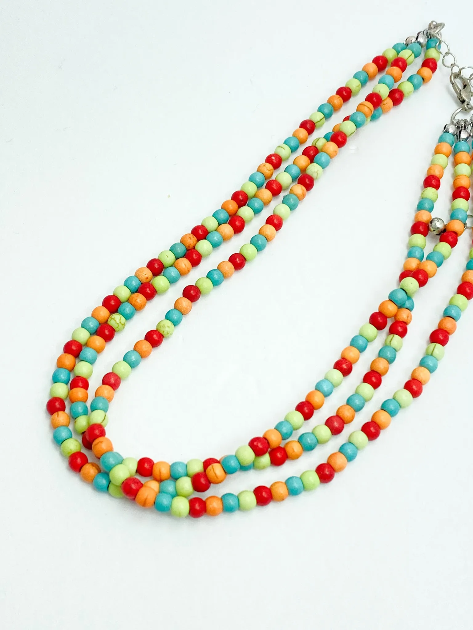 Multi-Colored Beaded Choker Necklace