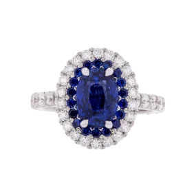 No Heat 3ct Ceylon Sapphire Ring