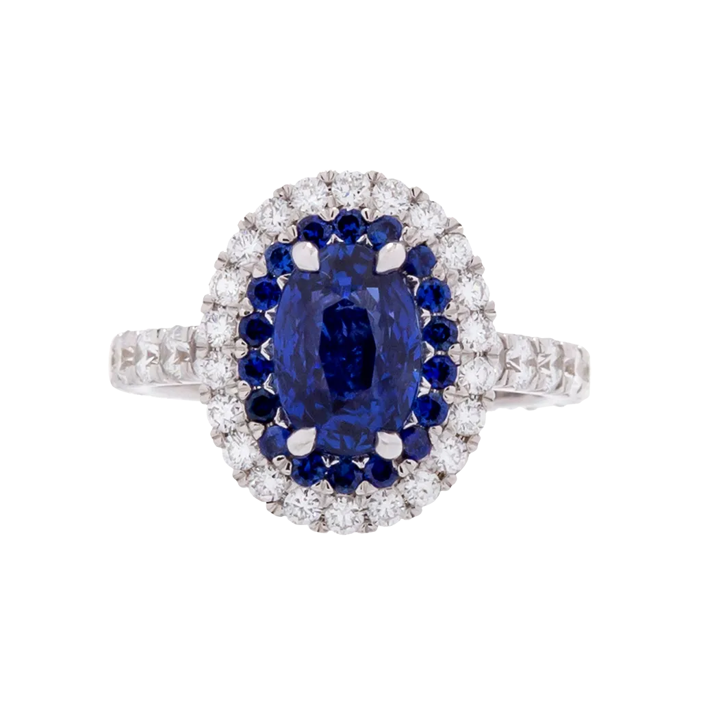 No Heat 3ct Ceylon Sapphire Ring