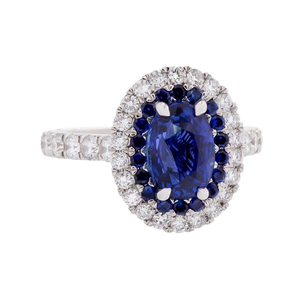 No Heat 3ct Ceylon Sapphire Ring