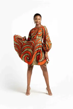 NURU African Print Women's Dress