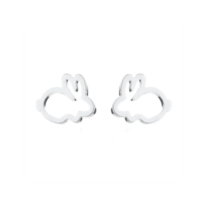 Open Bunny Rabbits Baby Children Earrings