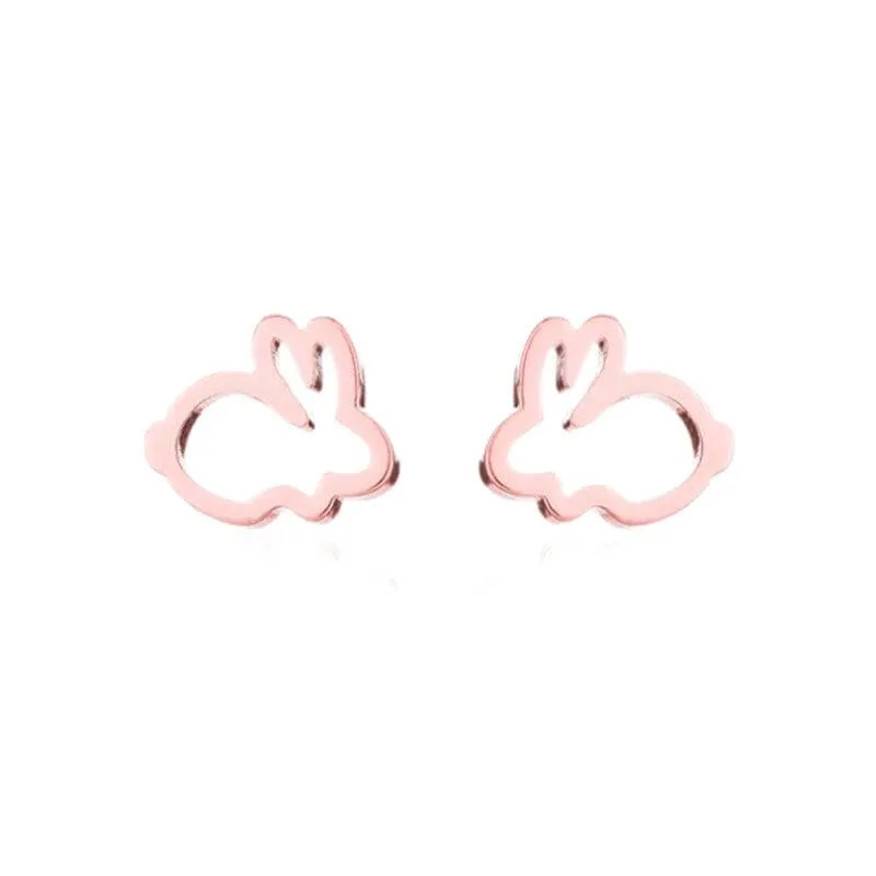 Open Bunny Rabbits Baby Children Earrings