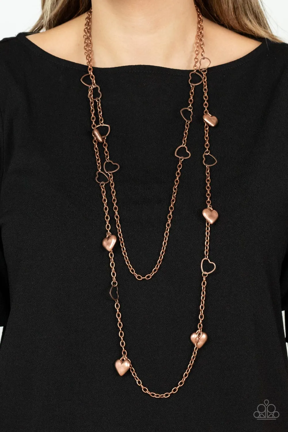 Paparazzi Chicly Cupid - Copper Necklace