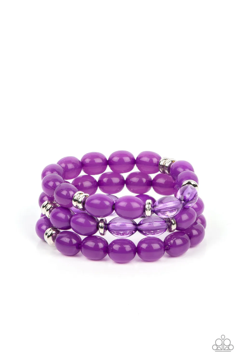 Paparazzi Coastal Coastin - Purple Stretchy Bracelet