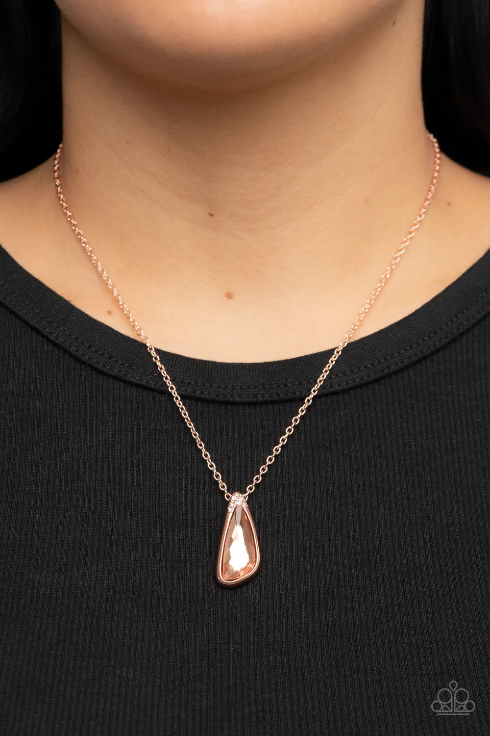 Paparazzi Envious Extravagance - Copper Dainty Necklace