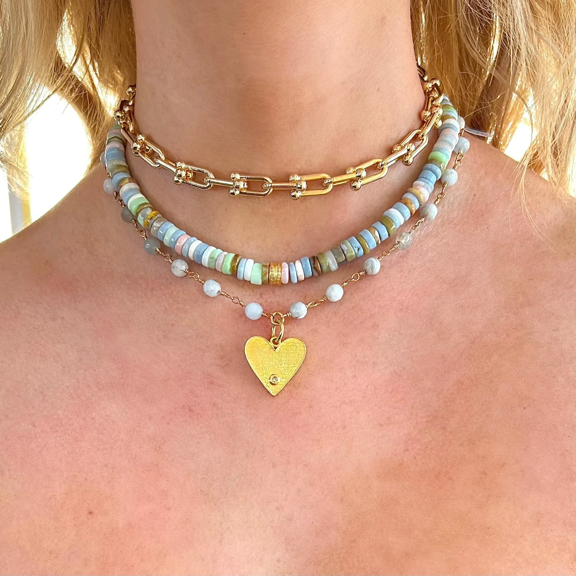 Pastel Opals Candy Necklace