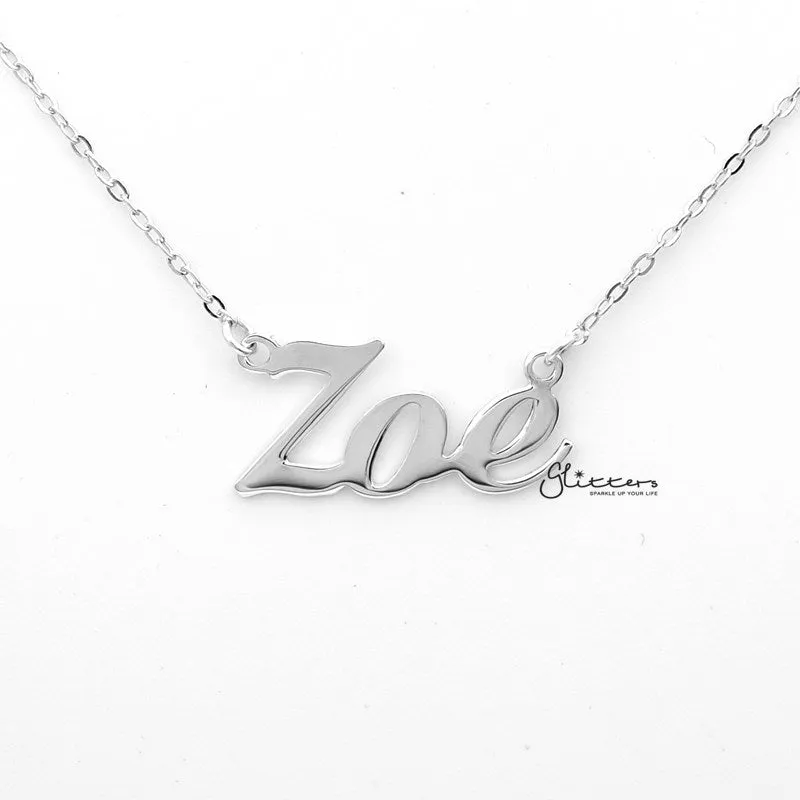 Personalized Sterling Silver Name Necklace - Font 1