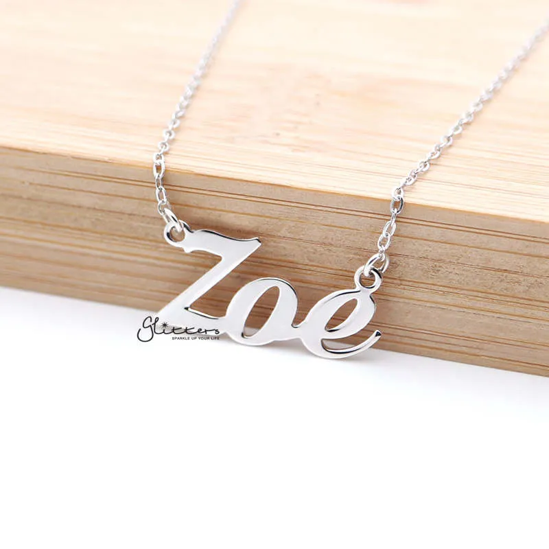 Personalized Sterling Silver Name Necklace - Font 1