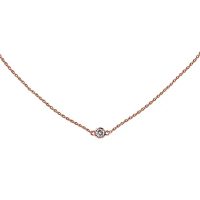 Petite CZ | Little Layer Necklace | Sterling Silver - Rose Gold