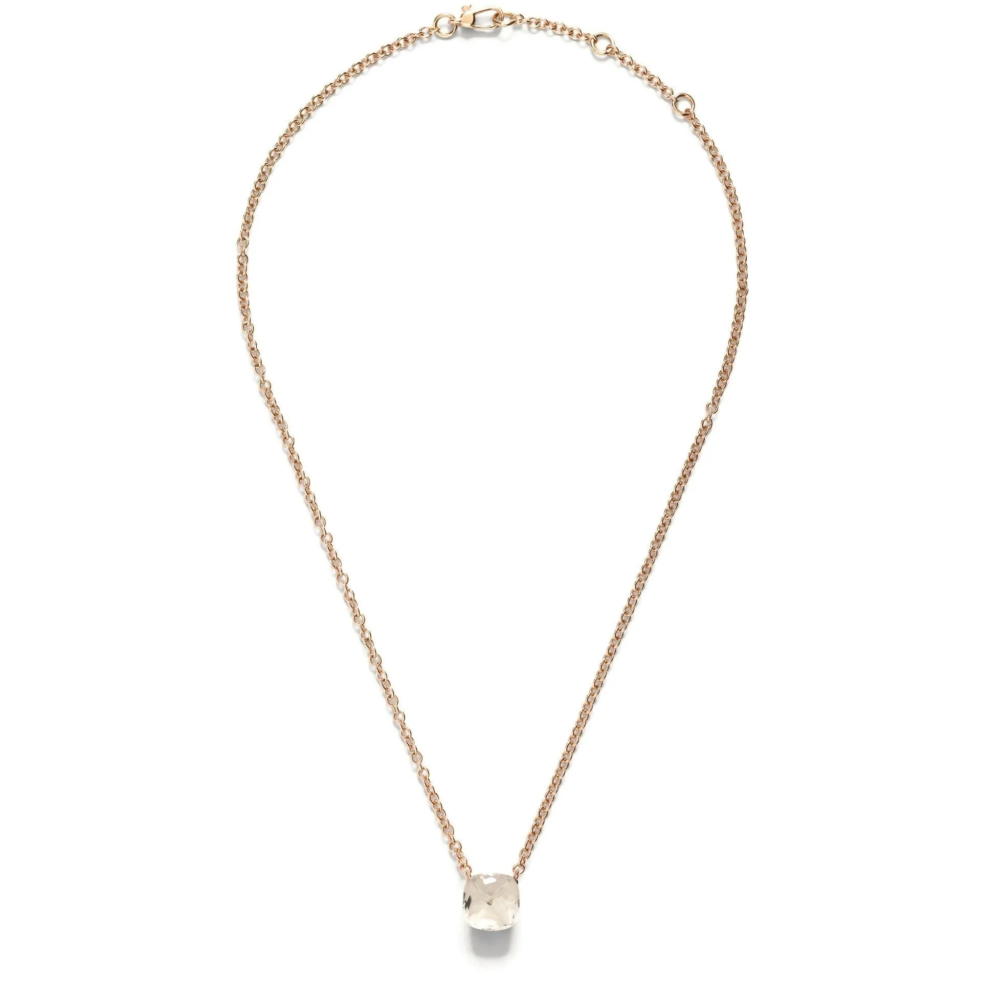 Pomellato - Nudo - Pendant Necklace with White Topaz, 18k Rose and White Gold