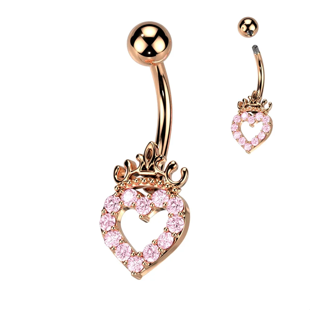 Red Queen of Hearts Belly Ring