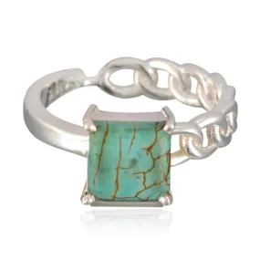 Riyo Bewitching Gems Turquoise Sterling Silver Ring Pokemon Jewelry