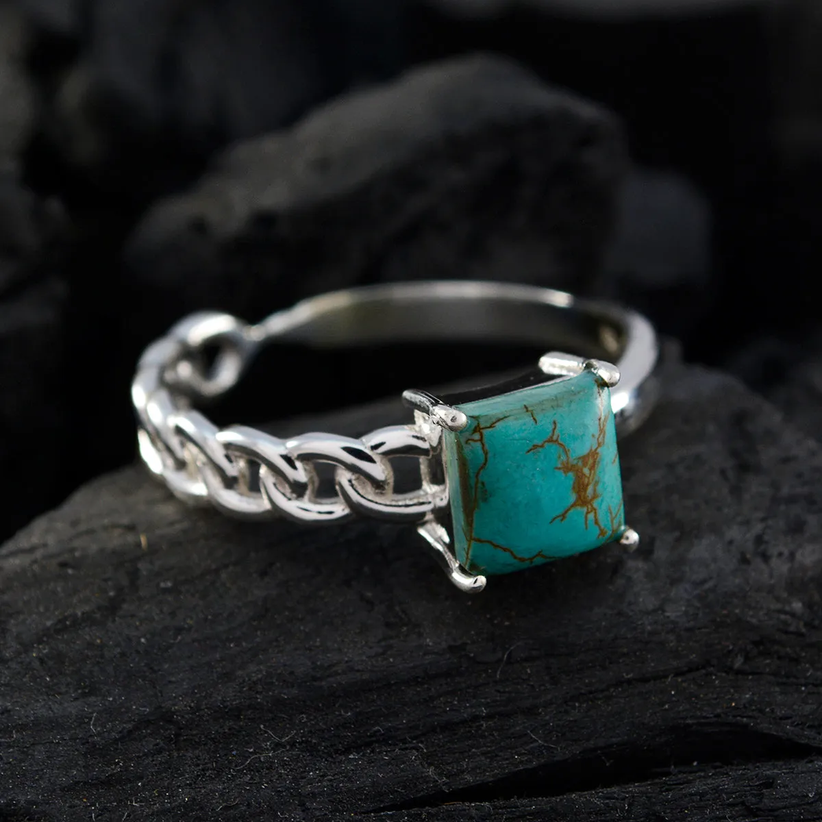 Riyo Bewitching Gems Turquoise Sterling Silver Ring Pokemon Jewelry