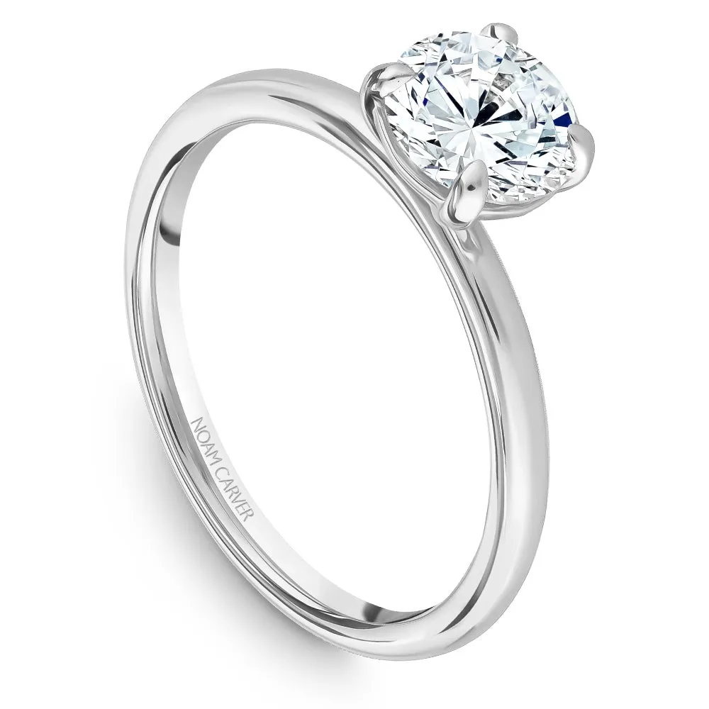 ROSET - Shiloh 7mm Moissanite Engagement Ring -14K White Gold