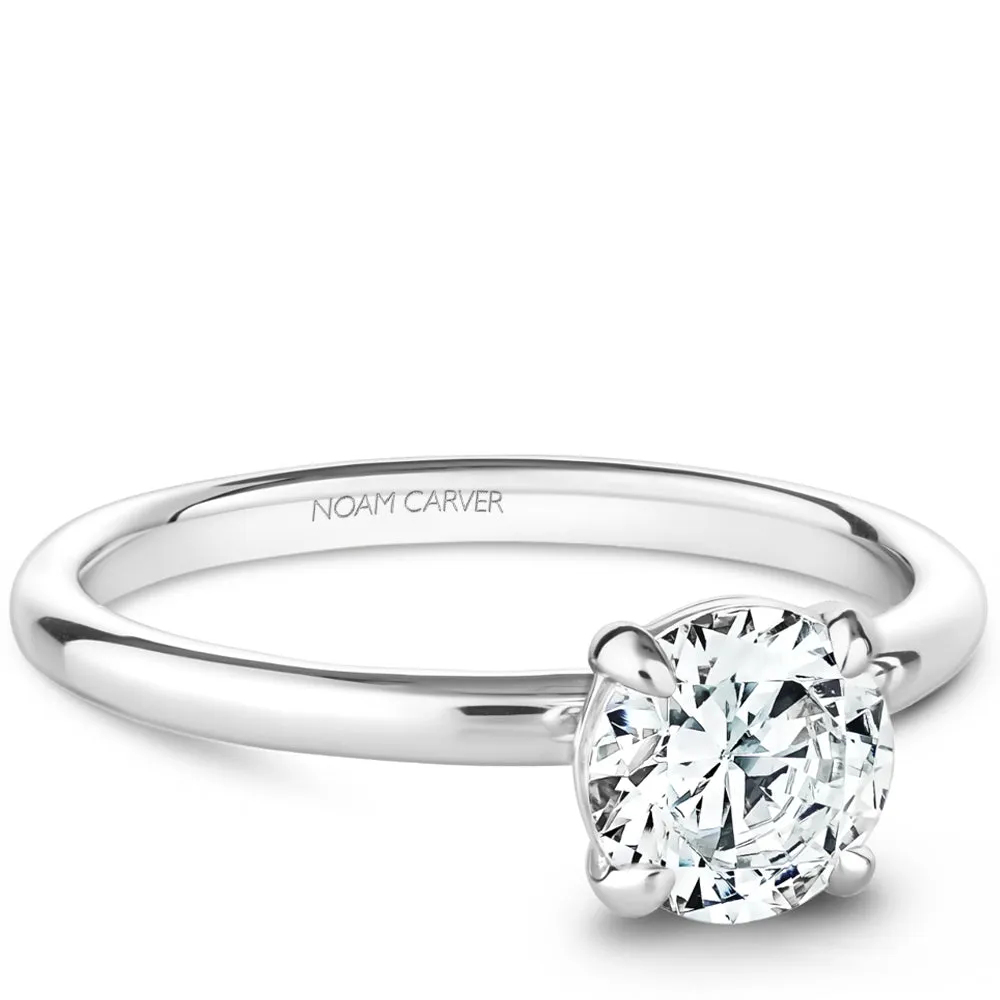 ROSET - Shiloh 7mm Moissanite Engagement Ring -14K White Gold