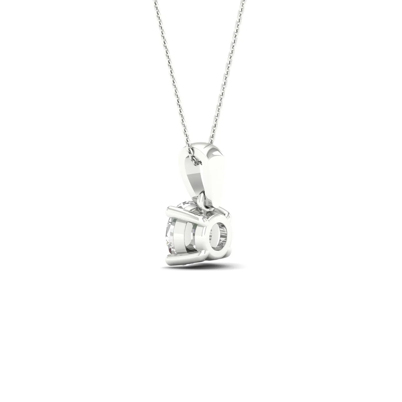 Round Diamond Pendant with Chain