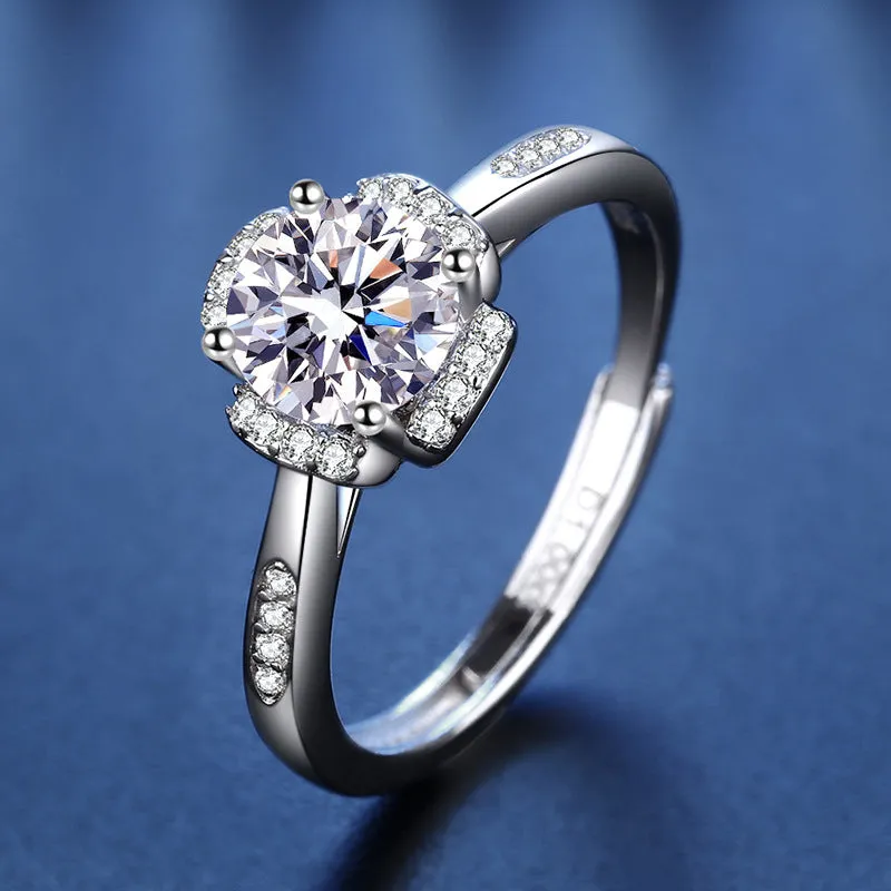 Royal Flower Moissanite Ring