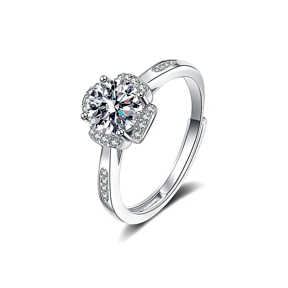 Royal Flower Moissanite Ring