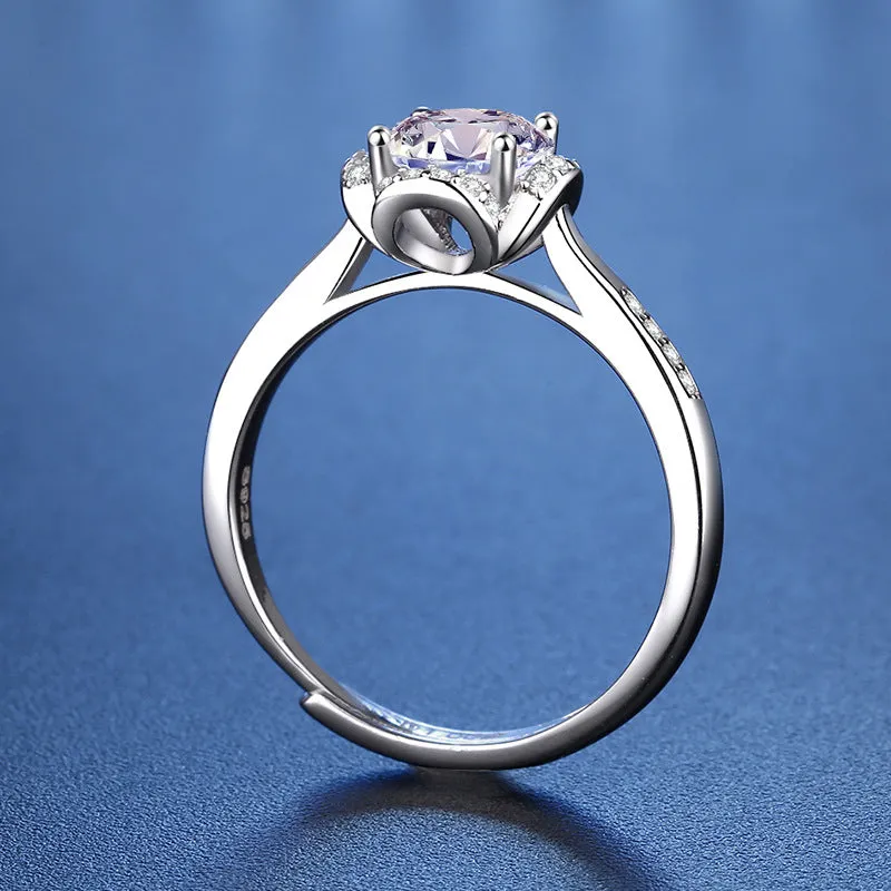 Royal Flower Moissanite Ring