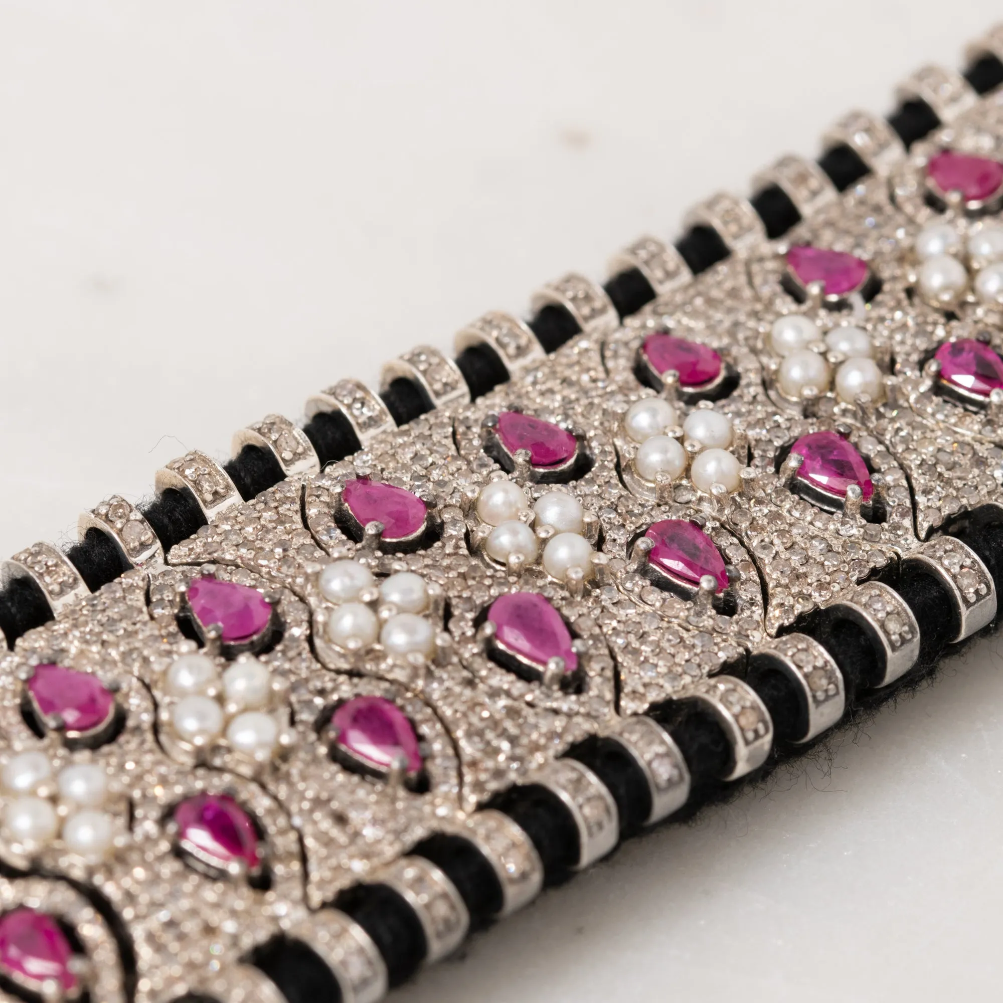 Ruby and Diamond Thread Bracelet