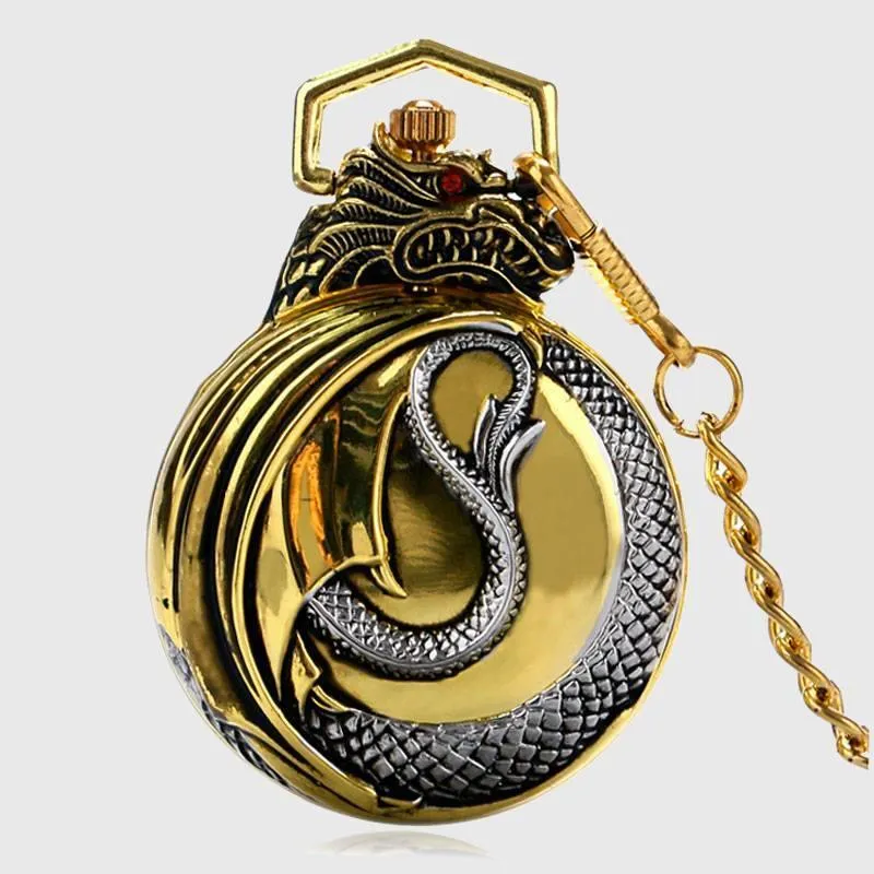 Ruby Dragon Pocket Watch