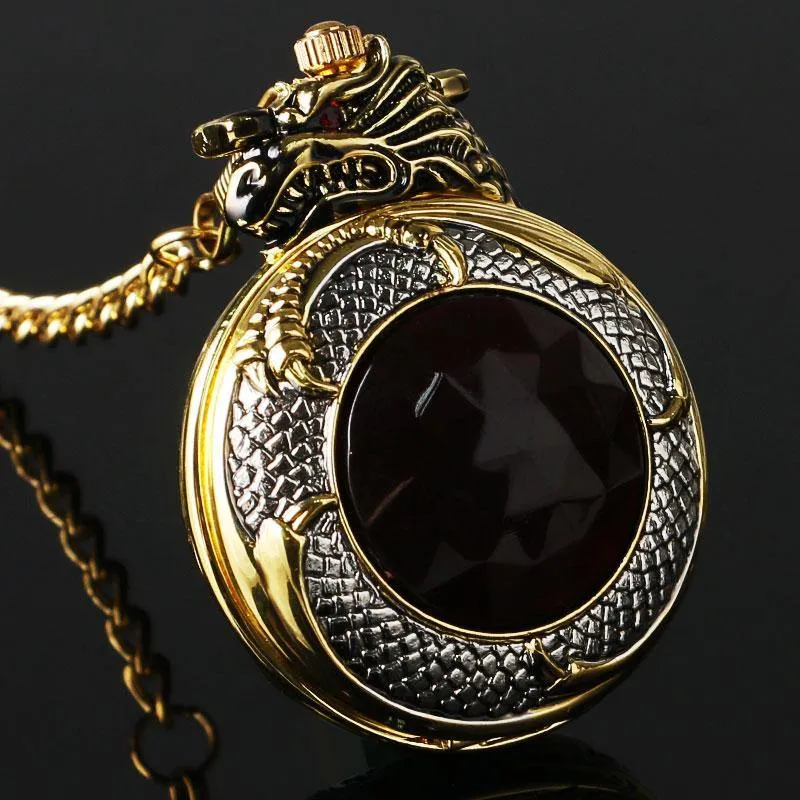 Ruby Dragon Pocket Watch