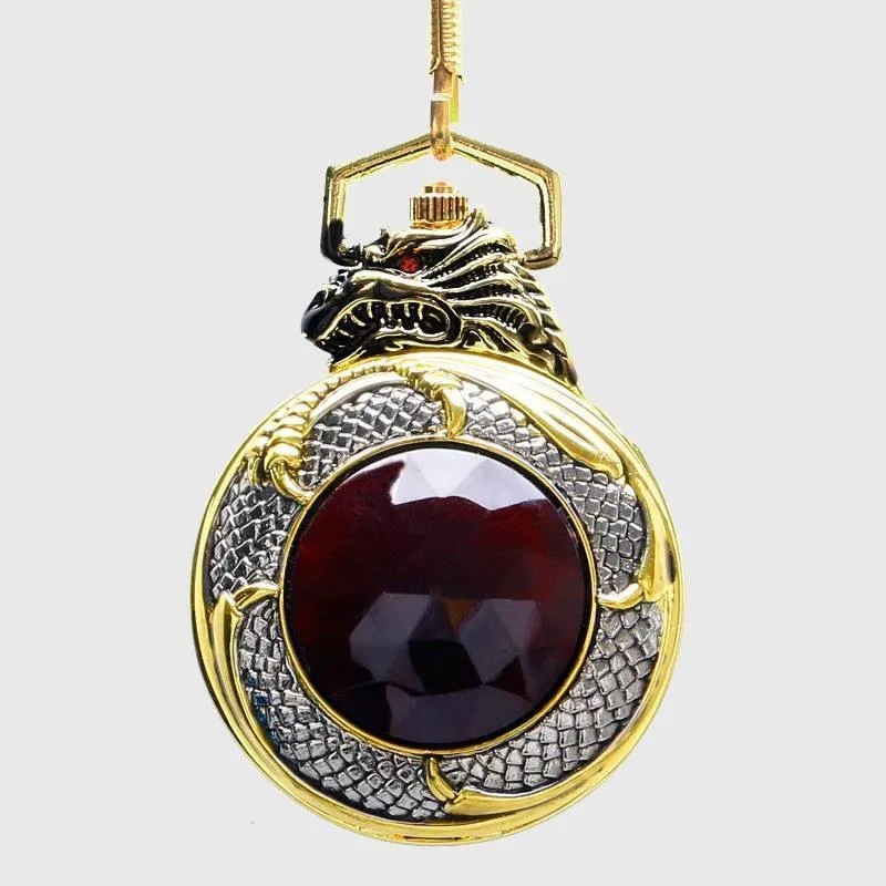 Ruby Dragon Pocket Watch