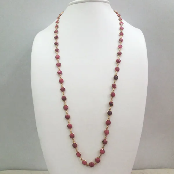 Ruby Jeweled Chain Necklace