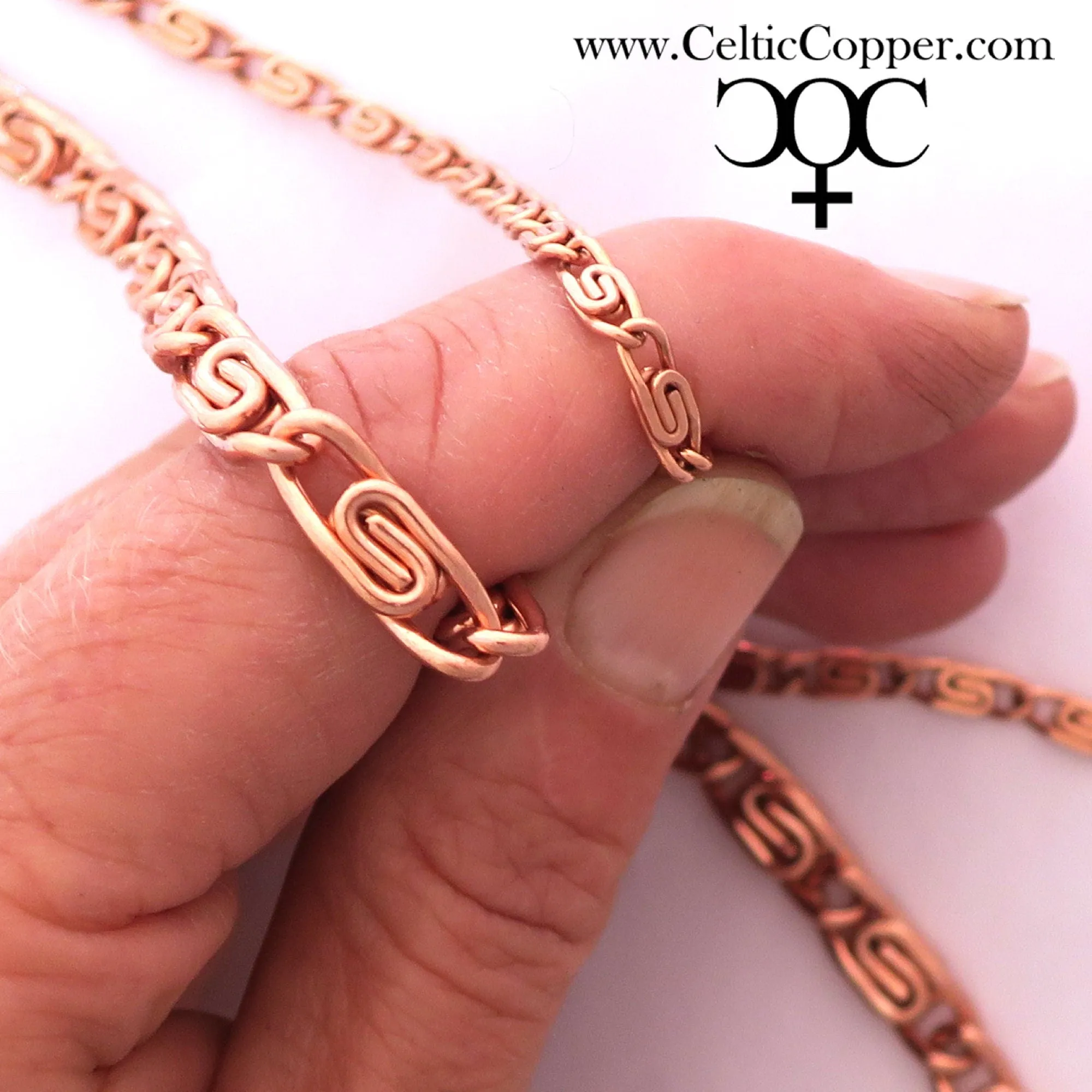 Solid Copper Bulk Chain Unfinished 5mm Celtic Copper Scroll Chain FC66 Medium Copper Celtic Scroll Chain By The Foot