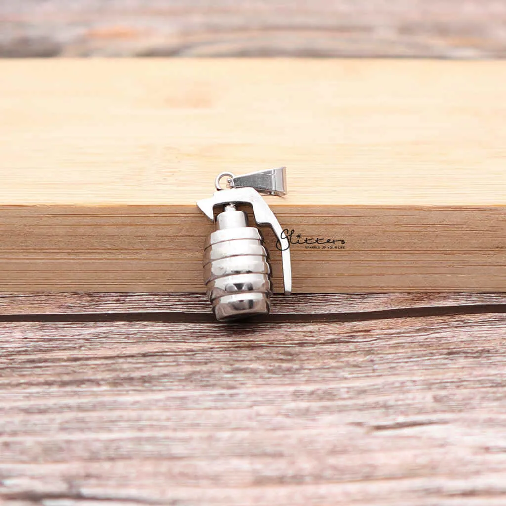 Stainless Steel Grenade Pendant