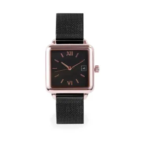 Stainless steel square watch