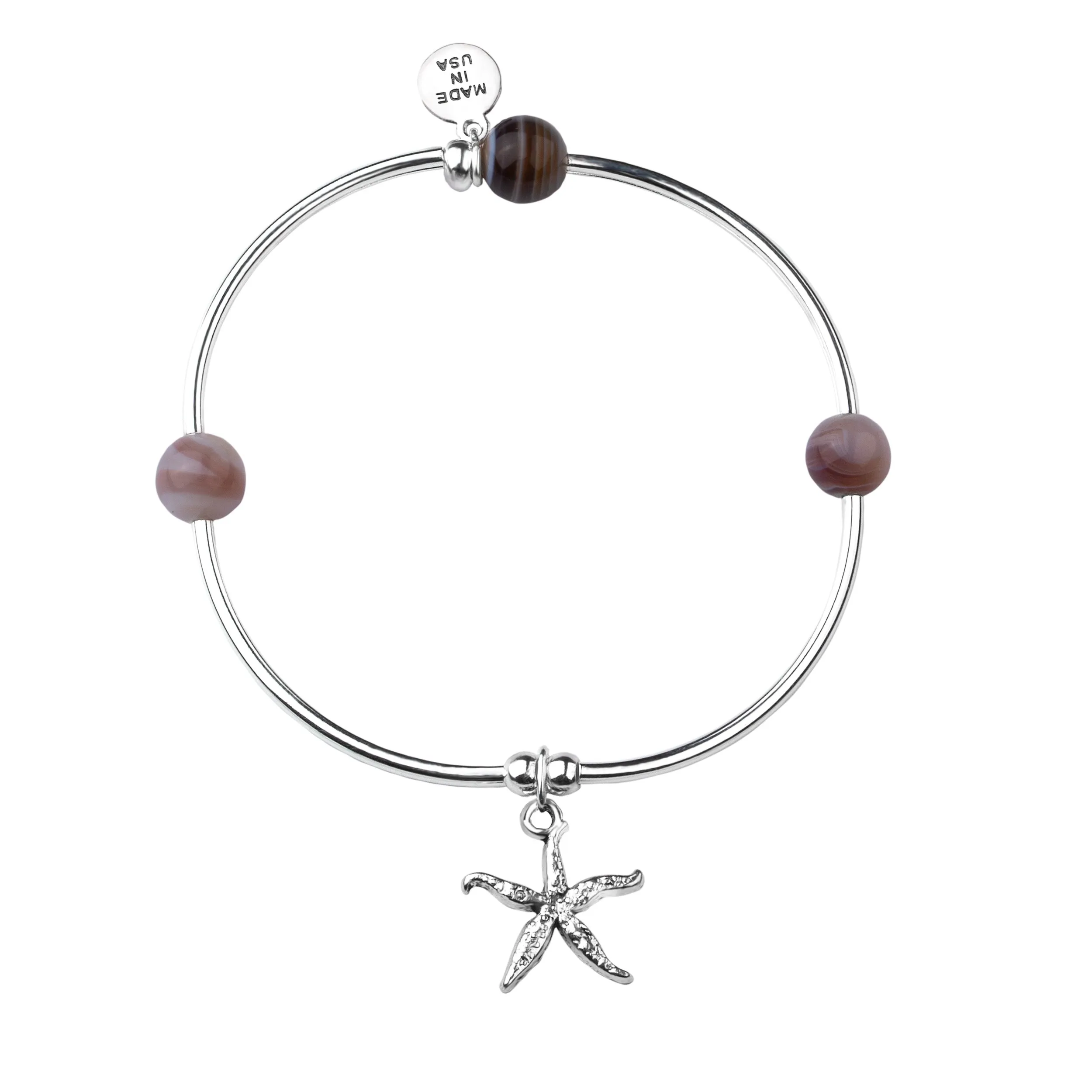 Starfish | Soft Bangle Charm Bracelet | Botswana