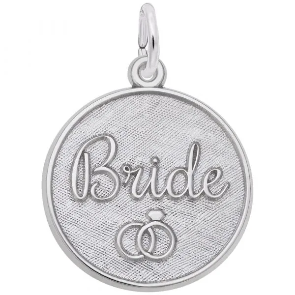 Sterling Silver Bride Disc Charm