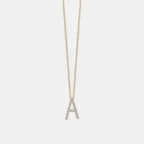 Straight Diamond Initial Necklace