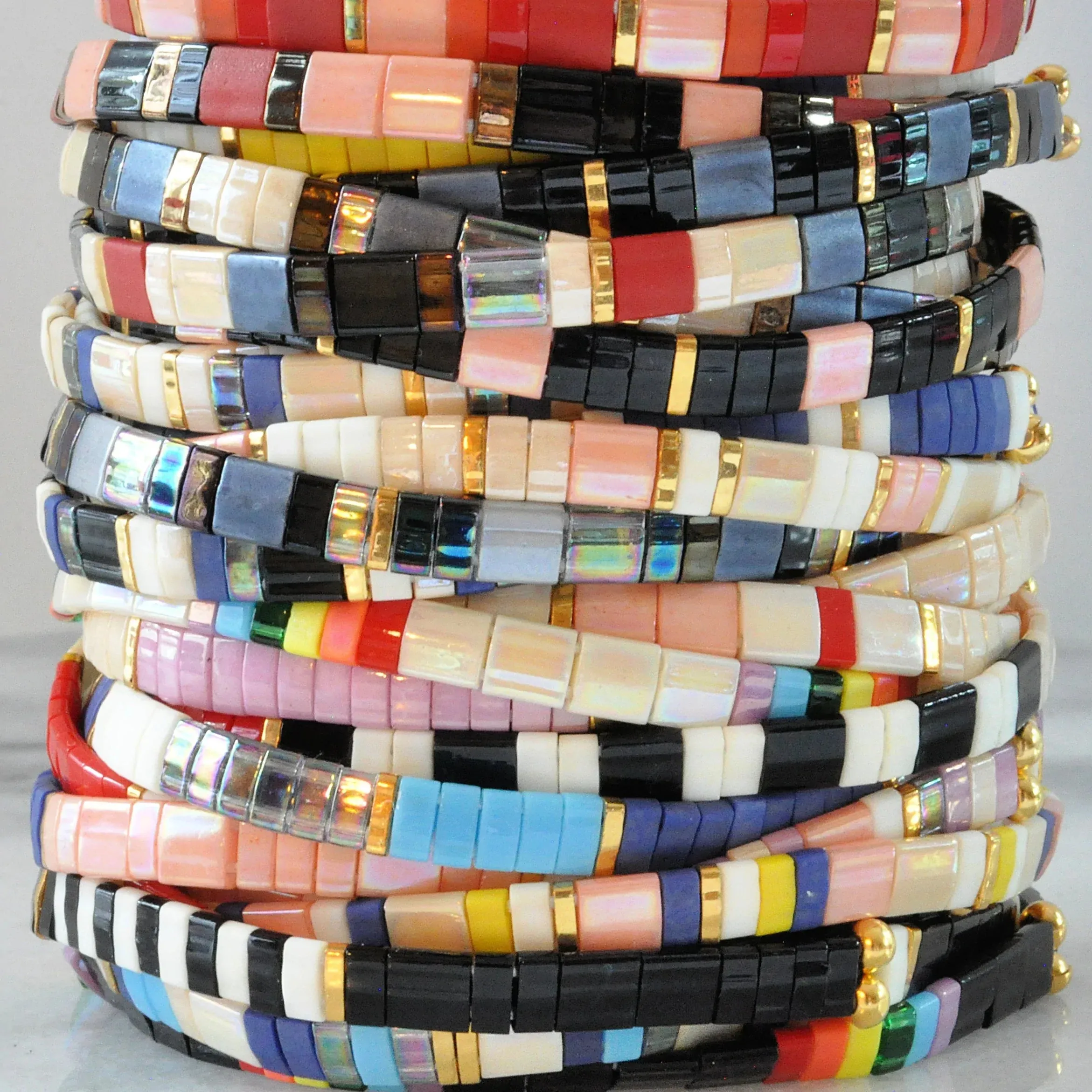 Stretch Tile Bracelet - ROY G BIV