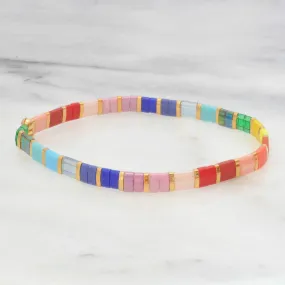 Stretch Tile Bracelet - ROY G BIV