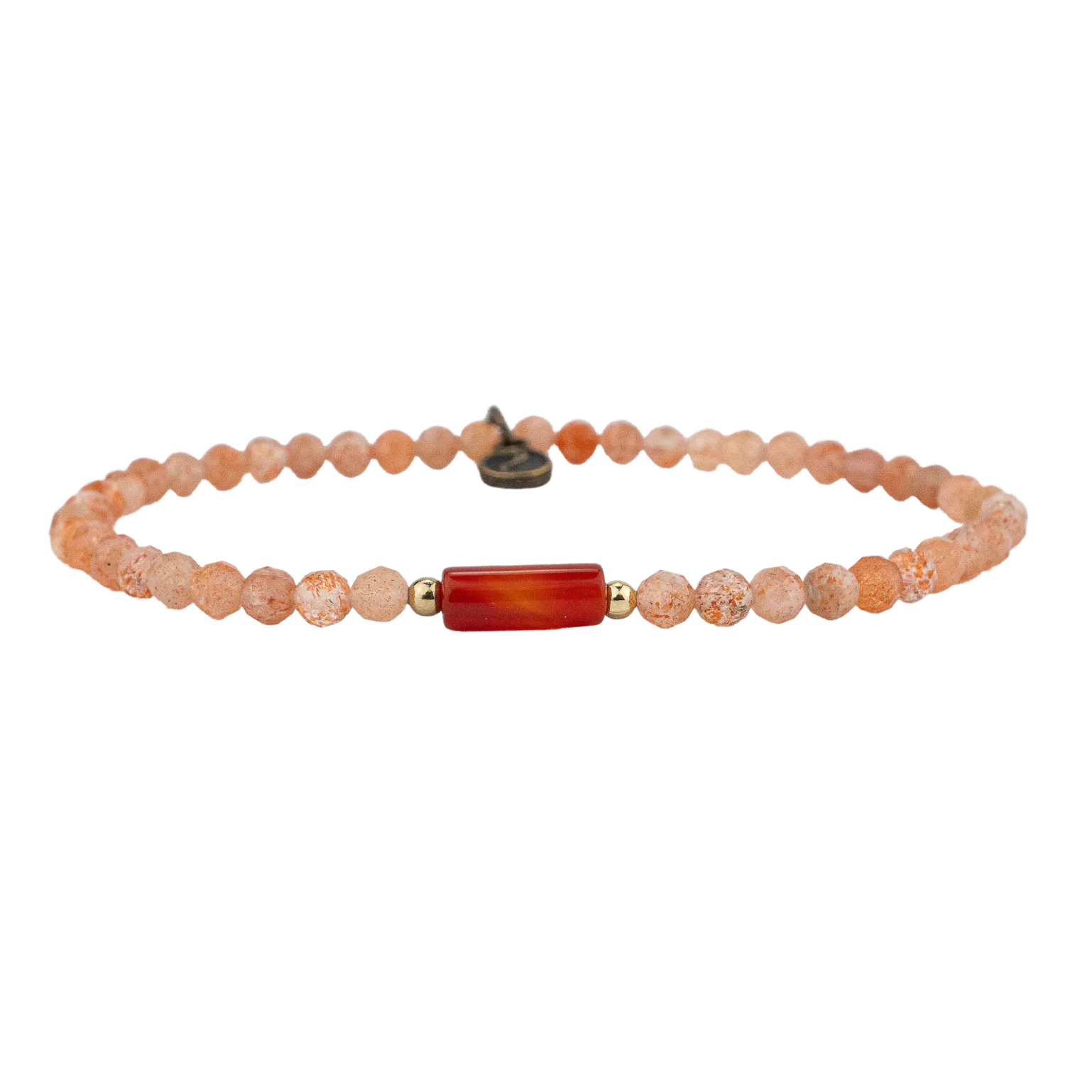 Sunstone with Carnelian Mini Gemstone Bracelet