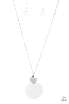 Tidal Tease - White Paparazzi Necklace