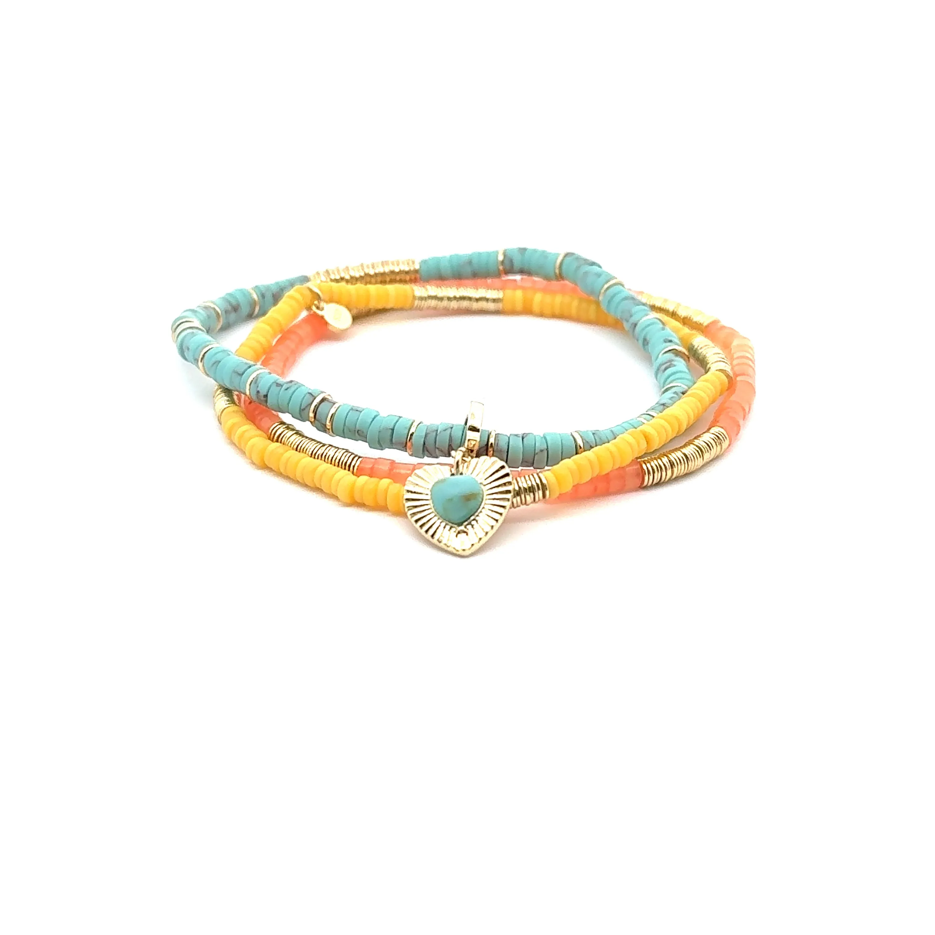 Turquoise Heart Charm Necklace