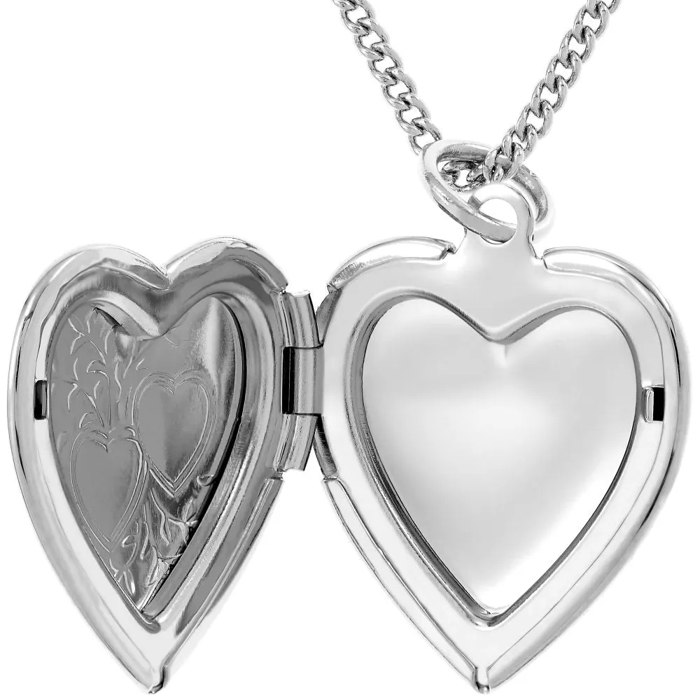 Two Hearts Locket, Rhodium