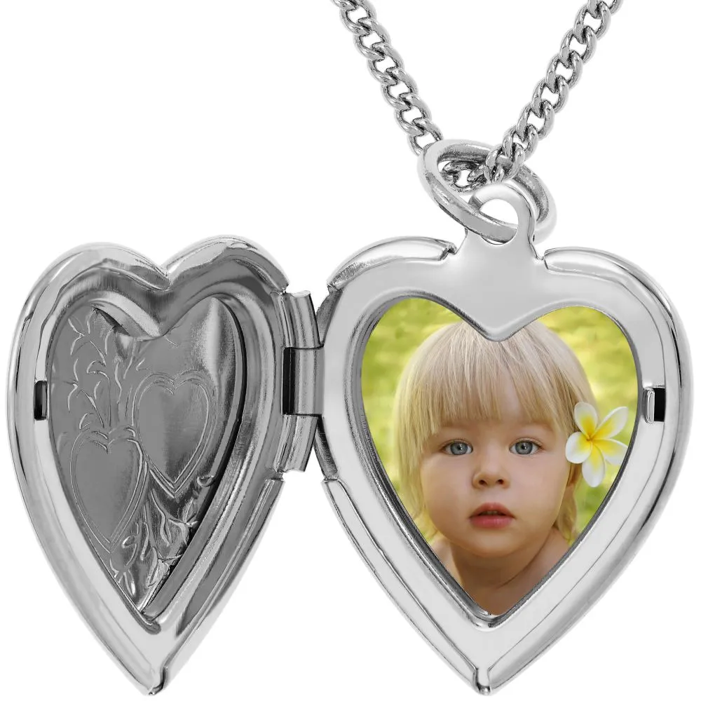 Two Hearts Locket, Rhodium