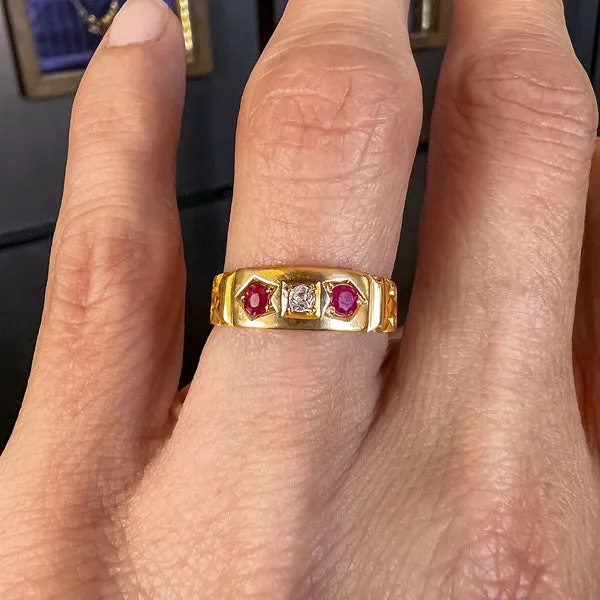 Victorian Old Mine & Ruby Ring