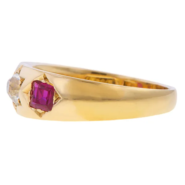 Victorian Old Mine & Ruby Ring