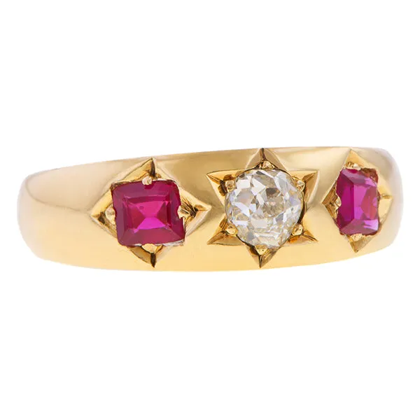 Victorian Old Mine & Ruby Ring