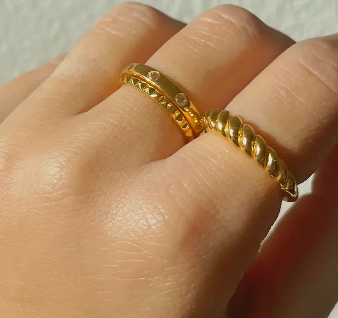 Whitney Stacking Ring in Gold