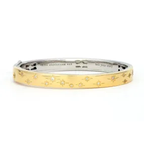 Wide Starry Night Two-toned Bangle