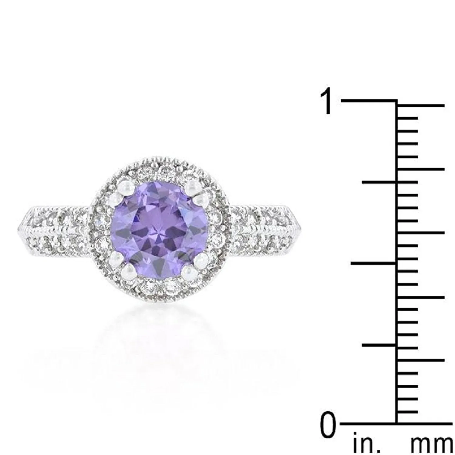 WildKlass Lavender Halo Engagement Ring